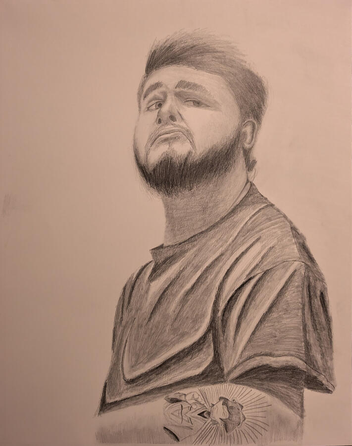 Graphite on Paper, &quot;Self Portrait&quot;, 2024